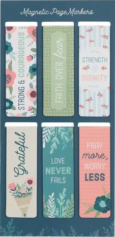 Magnetic Bookmarks Set " Floral Garden"