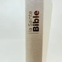 Bible Segond NEG compacte - couverture souple, toile blanche nacrée, tranches or