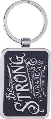 Key Ring in Tin Be Strong & Courageous