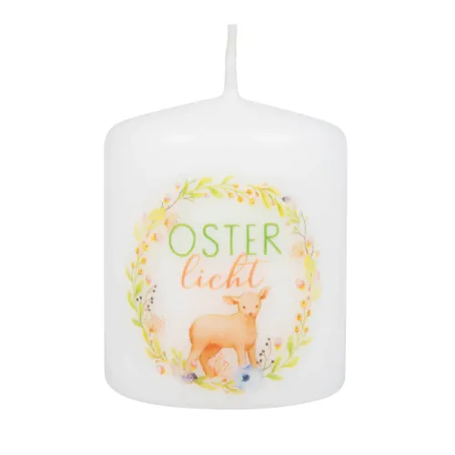 Osterlicht - Kerze (Motiv Lamm) - Höhe 6 cm, Durchmesser 5 cm