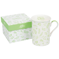 Tasse - Danket dem Herrn - weiss, grün, 300ml