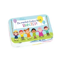 Du machst Gottes Welt bunter - Handtuch (Kinder) - ca 30 x 30 cm, entfaltet sich im warmen Wasser