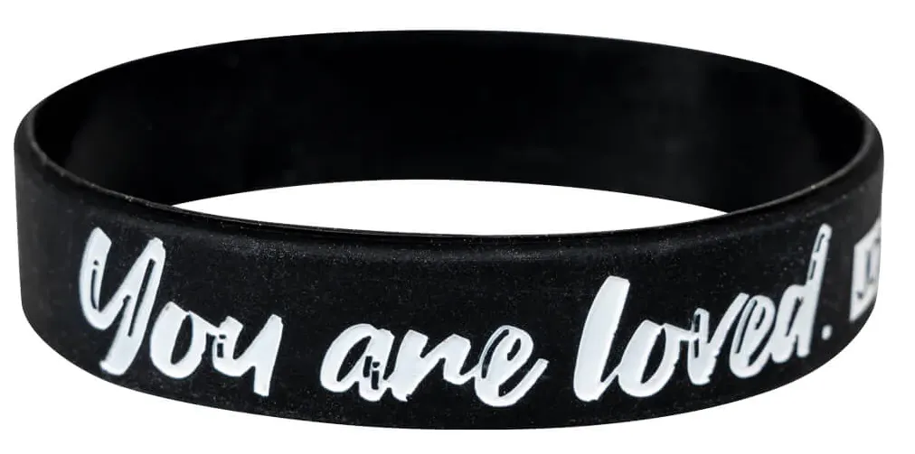 You are loved - Armband (Silikon schwarz)