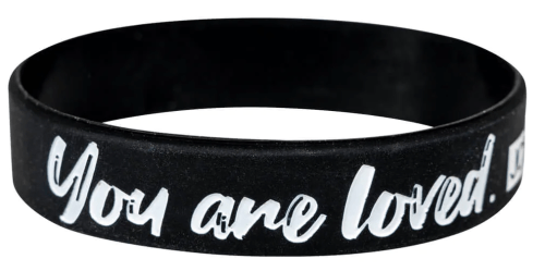 You are loved - Armband (Silikon schwarz)