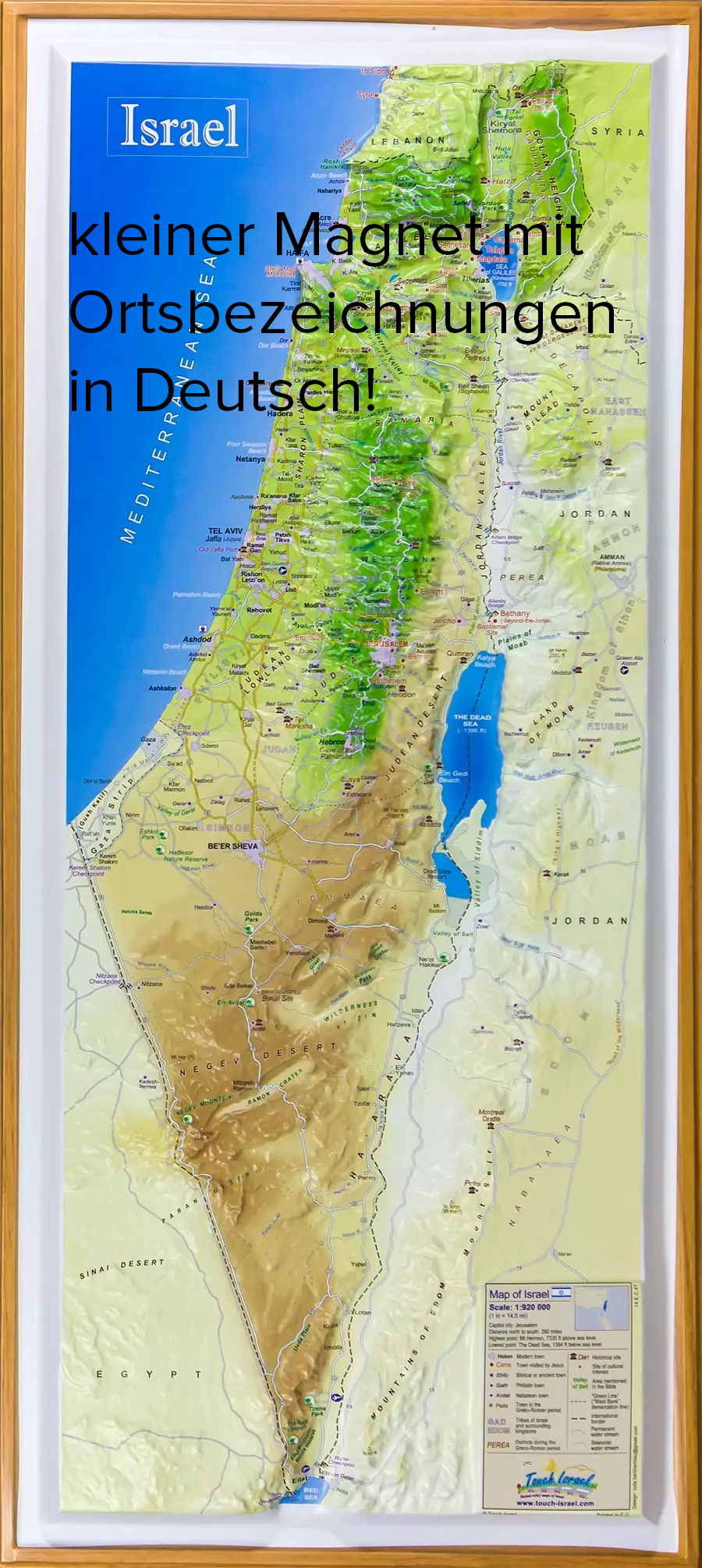 Reliefkarte Israel - Magnet klein