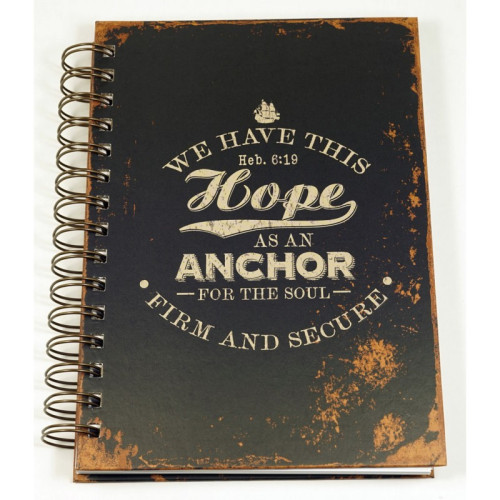 Spiral Schreibbuch "Hope as an anchor"- design vintage - 150 x 210 mm