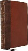 NKJV, Large Print Verse-by-Verse Reference Bible - Brown Leathersoft