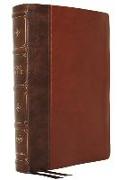 NKJV, Large Print Verse-by-Verse Reference Bible - Brown Leathersoft