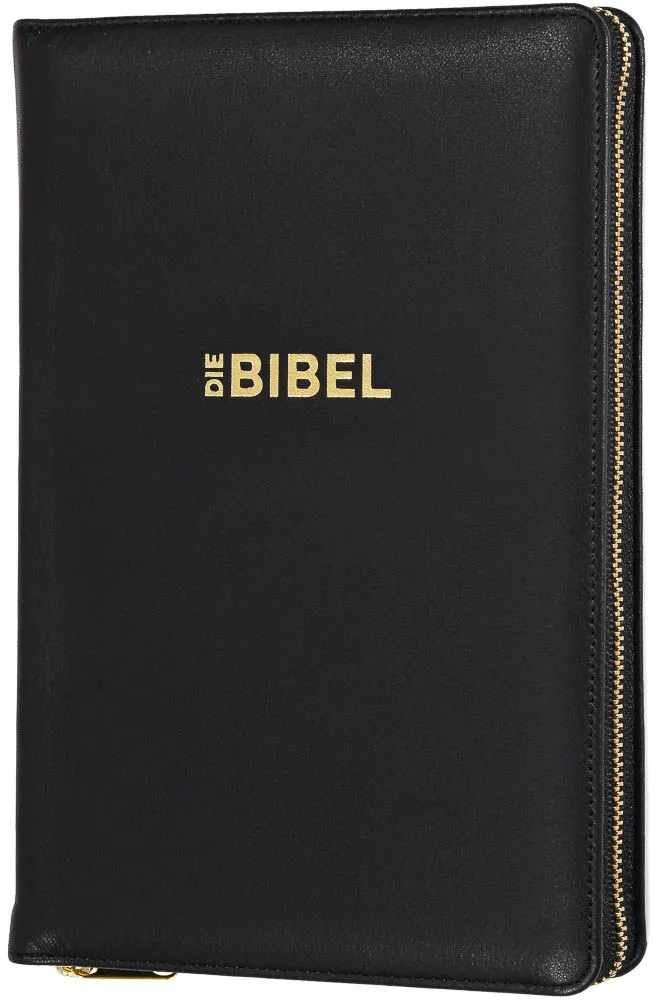 Bibel Schlachter 2000 - Parallelstellen - Kalbsleder Taschenbibel Flexibel - Reissverschluss -...