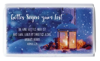 Schokolade Weihnachten Gottes Segen zum Fest - Römer 6:23