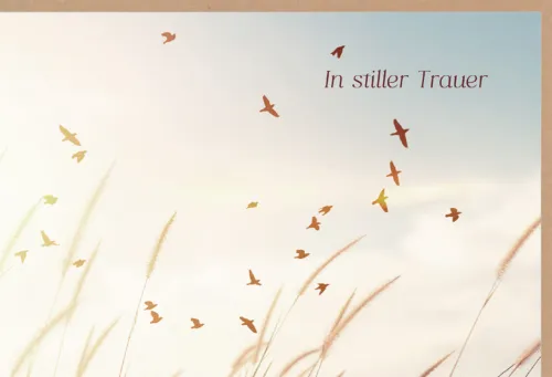 Faltkarte Trauer In stiller Trauer Vögel