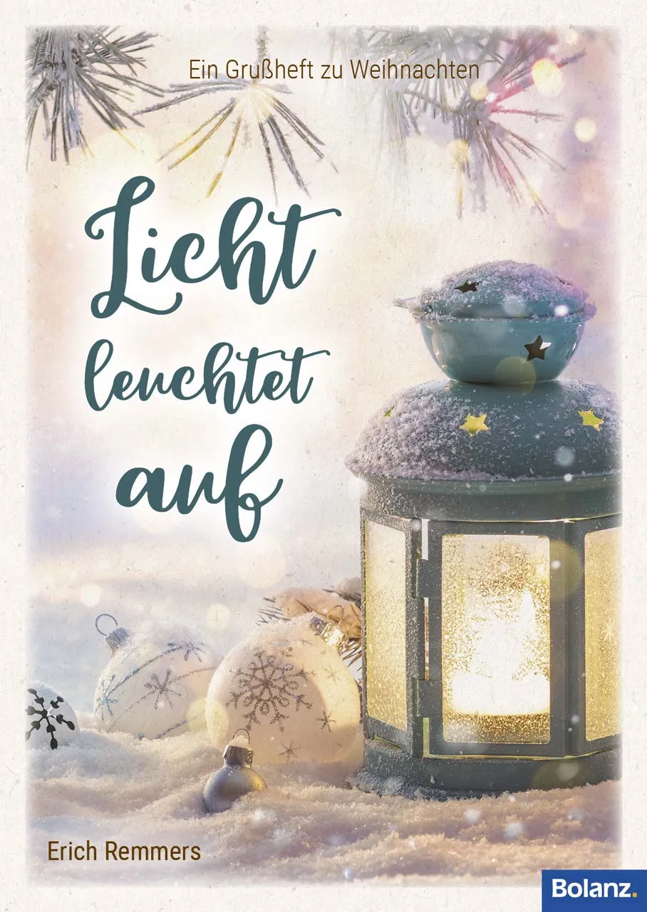 Grussheft Weihnachten Licht leuchtet auf