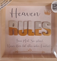 Cementini Wandbild HEAVEN RULES 20 X 20