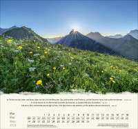 Berge dreisprachig: Deutsch, Französisch, Englisch - Wandkalender