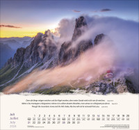 Berge dreisprachig: Deutsch, Französisch, Englisch - Wandkalender