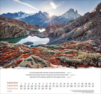 Berge dreisprachig: Deutsch, Französisch, Englisch - Wandkalender