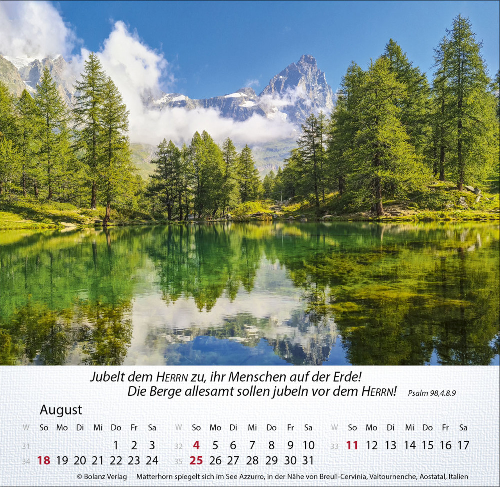 Kalender Berge Wunderbare Schöpfung - Tischkalender