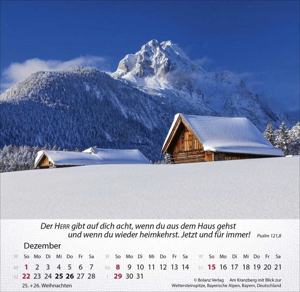 Kalender Berge Wunderbare Schöpfung - Tischkalender