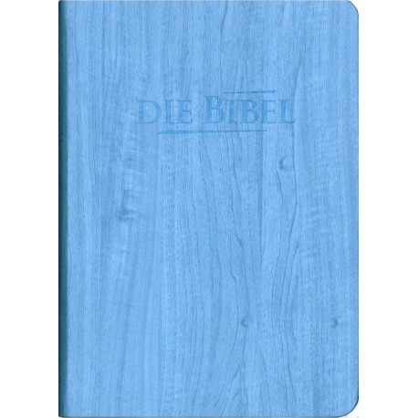 Elberfelder-Bibel 732 blau - Taschenbibel (Holzoptik)