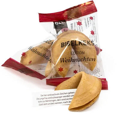 Weihnachts Bibelkeks - Keks mit einam Bibelspruch zu Weihnachten