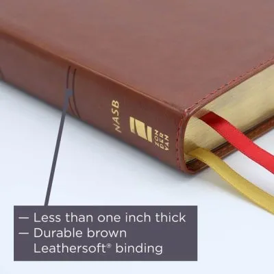 Englisch, Bibel New American Standard Bible, Grossdruck, Kunstleder, braun