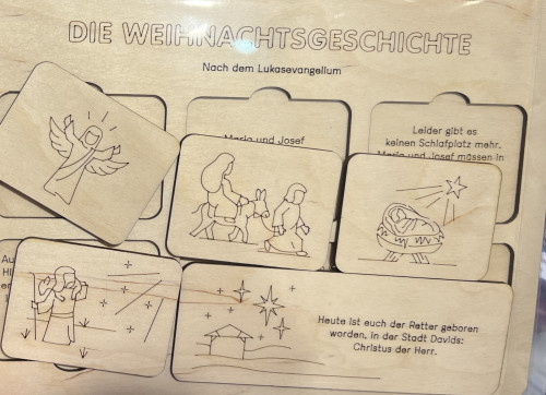 Die Weihnachtsgeschichte - Holzpuzzle A4 - nach de Lukasevangelium