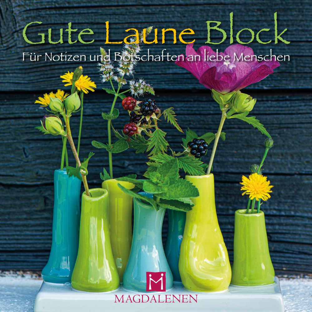 Gute Laune Block Bunte Vasen