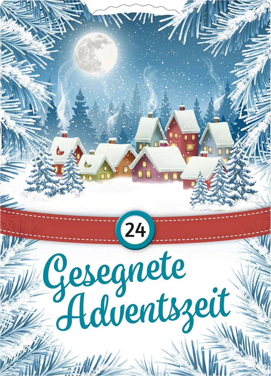 Gesegnete Adventszeit - Motiv Häuser (Advents-Drehscheibe) - Raffinierter Adventskalender