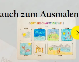 Gott erschafft die Welt - Holztafel - Lerne die 7 Tage der Schöpfungsgeschichte kennen.
