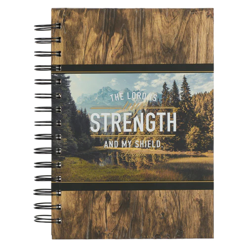 Notizbuch - The Lord is my strength / Der Herr ist meine Stärke / Ps 28:7 - mit Spiralbindung,...