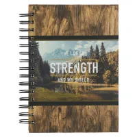 Notizbuch - The Lord is my strength / Der Herr ist meine Stärke / Ps 28:7 - mit Spiralbindung,...