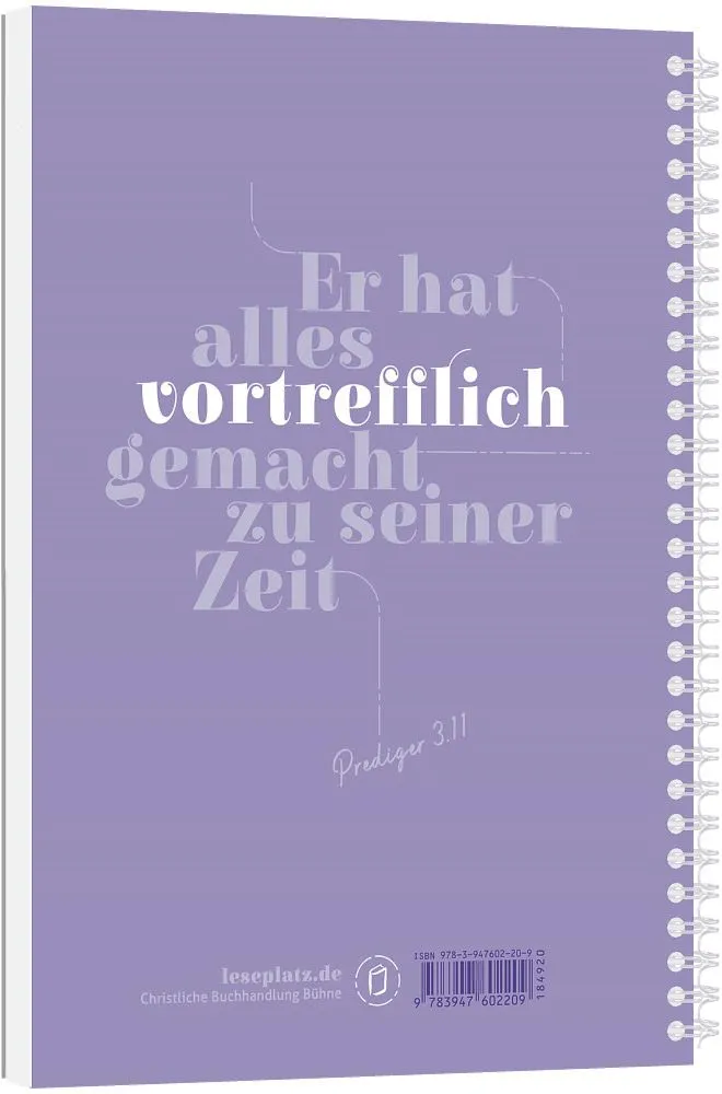 Stille Zeit mit Dir - Notizbuch - Motiv "Flieder"