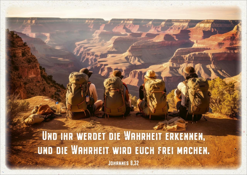 Postkarten Und ihr werdet die Wahrheit erkennen - Johannes 8,32