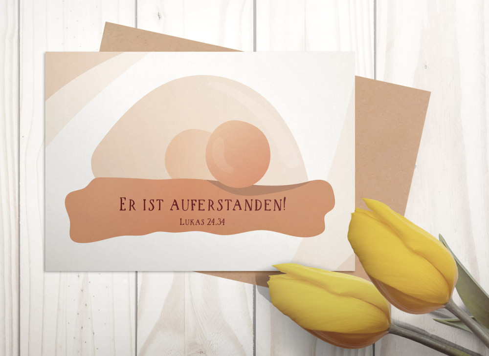 Faltkarte Ostern - Er ist auferstanden!