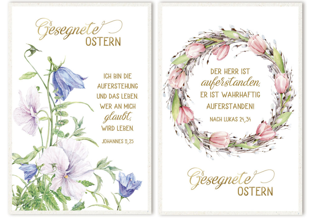 Minikarten Gesegnete Ostern  - 2 x 5 Stück im Päckchen