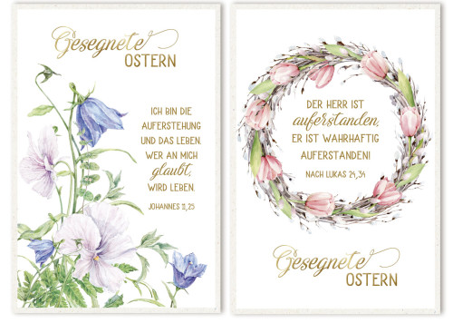 Minikarten Gesegnete Ostern  - 2 x 5 Stück im Päckchen