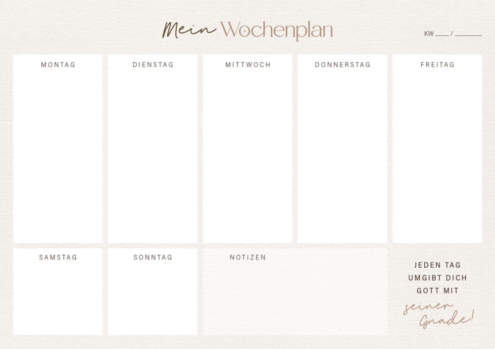 Mein Wochenplan - Fatzer alive