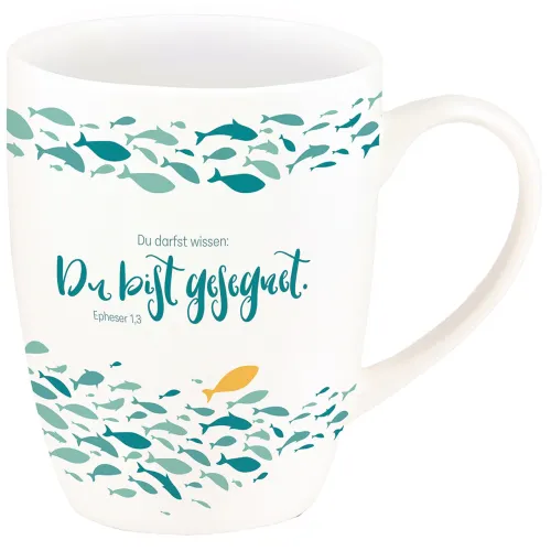 Tasse - Du bist gesegnet - weiss, 310ml