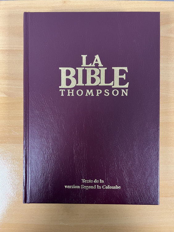 FRANZÖSISCHE BIBEL COLOMBE THOMPSON, GEBUNDEN, DUNKELROT