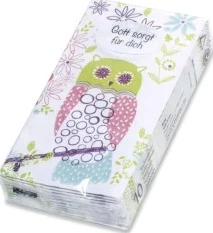 Gott sorgt für dich - Eule (10 Stück Papiertaschentücher)