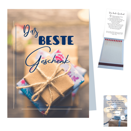 'Das beste Geschenk' - Streichholz-Briefchen