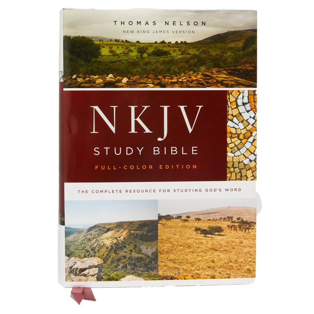 Englisch, Studienbibel New King James Version, Grossdruck, Hardcover, illustrierter Einband,...