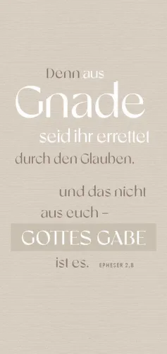 Metallschild aus Gnade - EPHESER 2,8