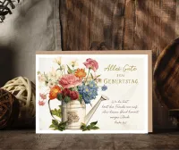 Faltkarte Blumenstrauß in Giesskanne - Psalm 16.11