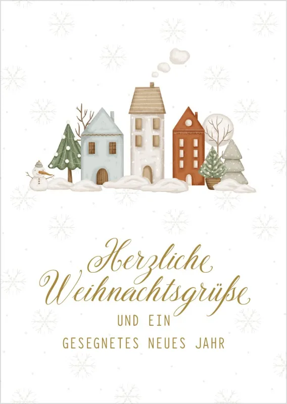 Second Ave Weihnachtskarte Für Bruder & Schwägerin – Festliches Haus-Design, 145x145 Mm