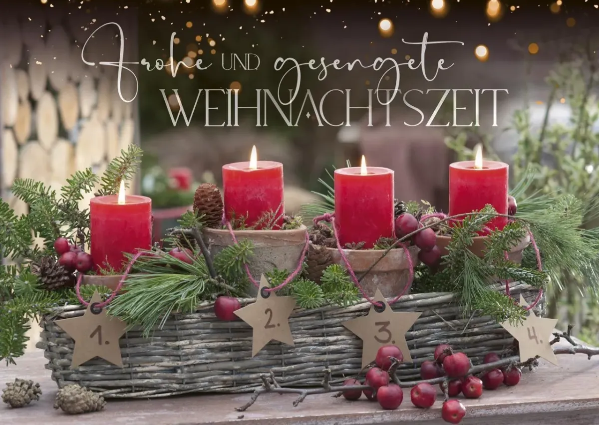 Postkartenbox Weihnachten Gesegnete Festtage - 12 verschiedene Postkarten in einer Box mit...