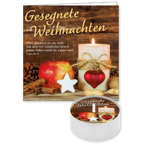 Gesegnete Weihnachten (Lichtgruß)
mit passender Faltkarte (9 x 9 cm) - Weihnachtskarte und...