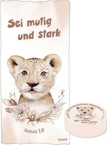 Sei mutig und stark (Überraschungs-Handtuch - 30 x 60 cm. Gästehandtuchgröße