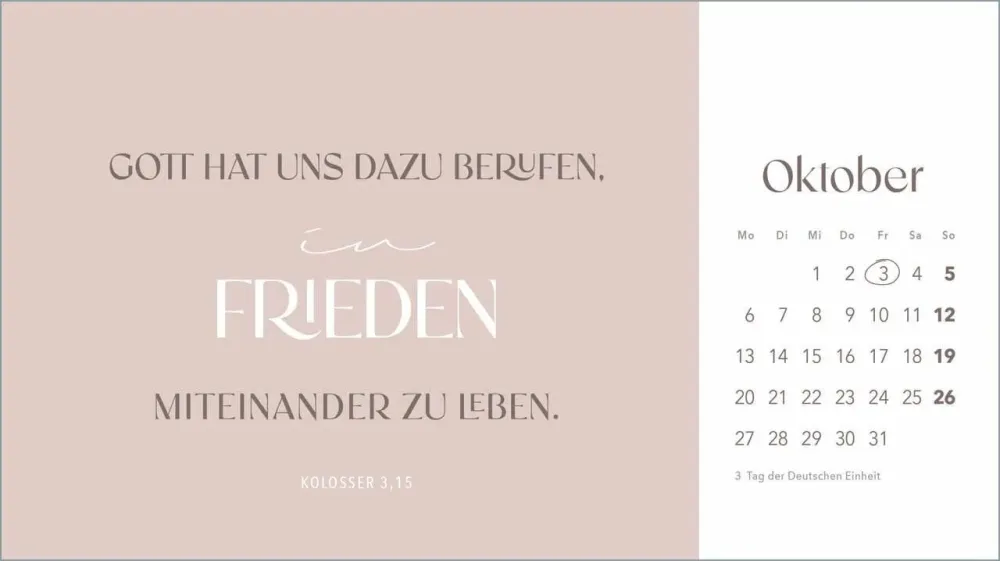 Leben in seiner Gegenwart - Tischkalender