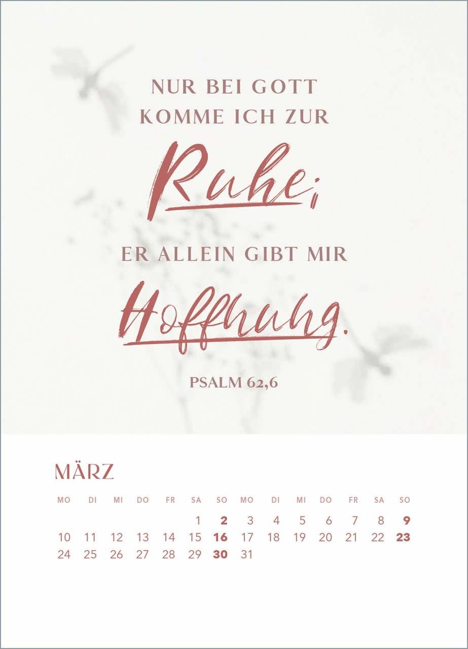 Hoffnung für immer - Tischkalender mit Holzaufsteller